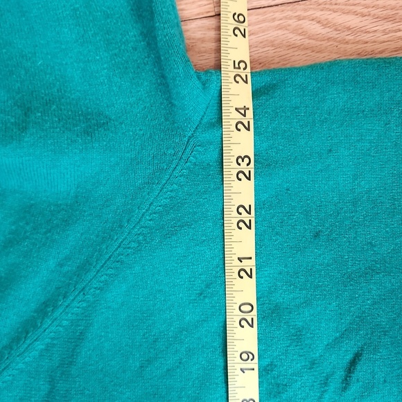 Pure Collection Spring Jade cotton wool cashmere sweater size 18 green soft cozy - Picture 9 of 14